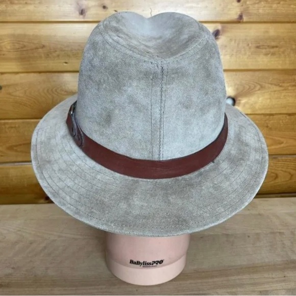 EDDIE BAUER VINTAGE tan union made genuine SUEDE hat - Picture 3 of 7